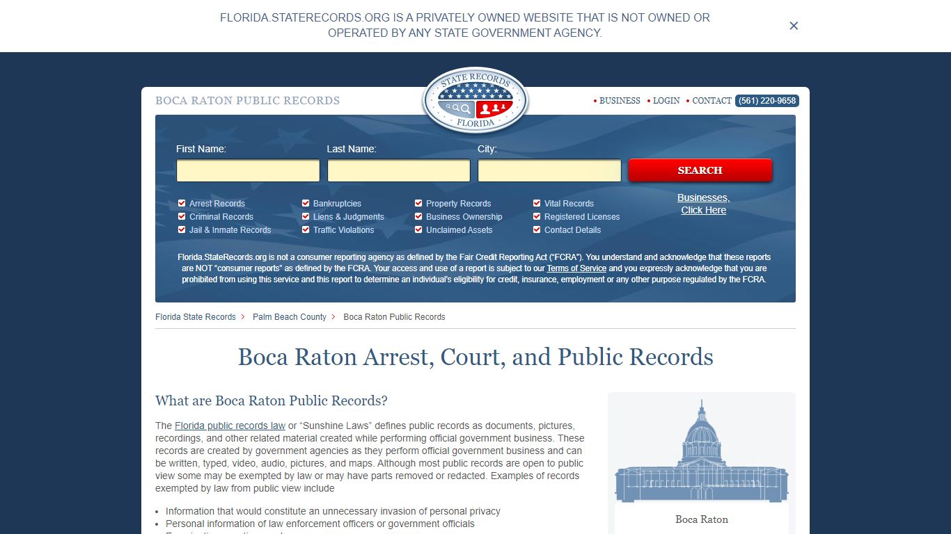 Boca Raton Arrest and Public Records | Florida.StateRecords.org