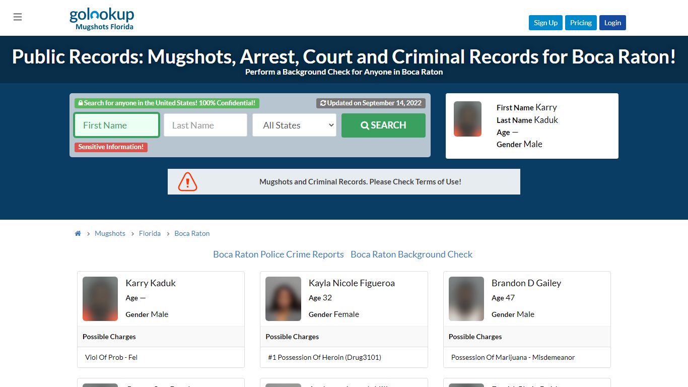 Mugshots Boca Raton, Arrest Records Boca Raton - golookup.com