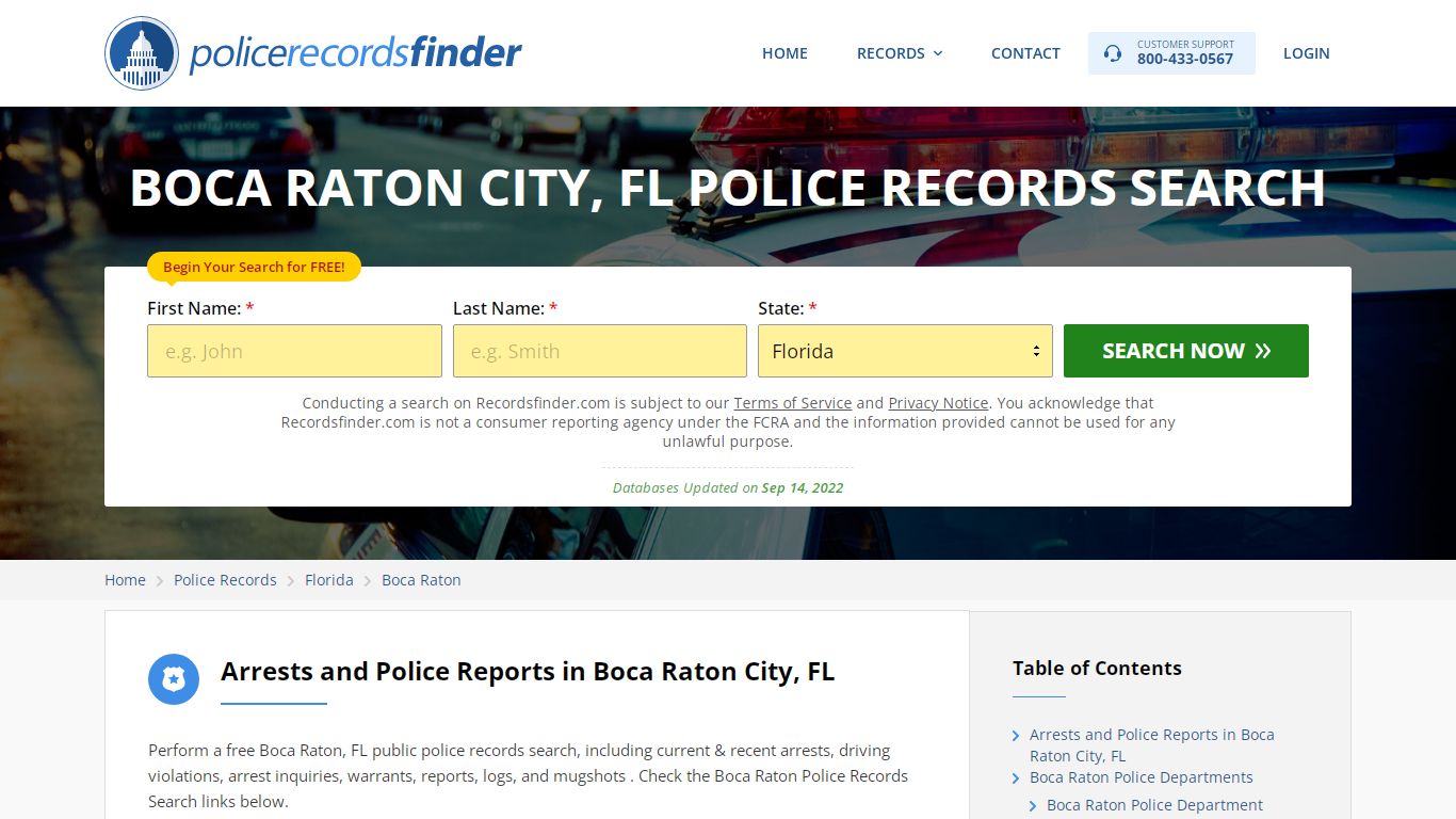 BOCA RATON CITY, FL POLICE RECORDS SEARCH - RecordsFinder